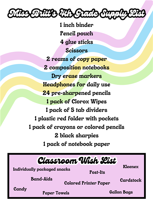 Supply List